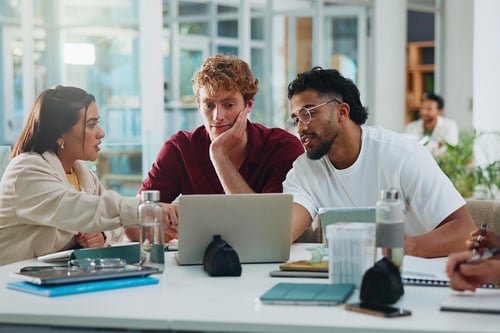 students studying together
